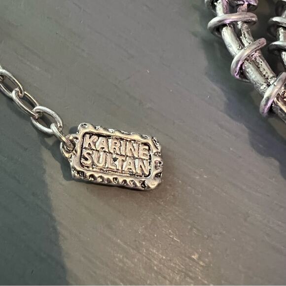 Karine Sultan Silver Tone Pendant Necklace NEW - Picture 10 of 11